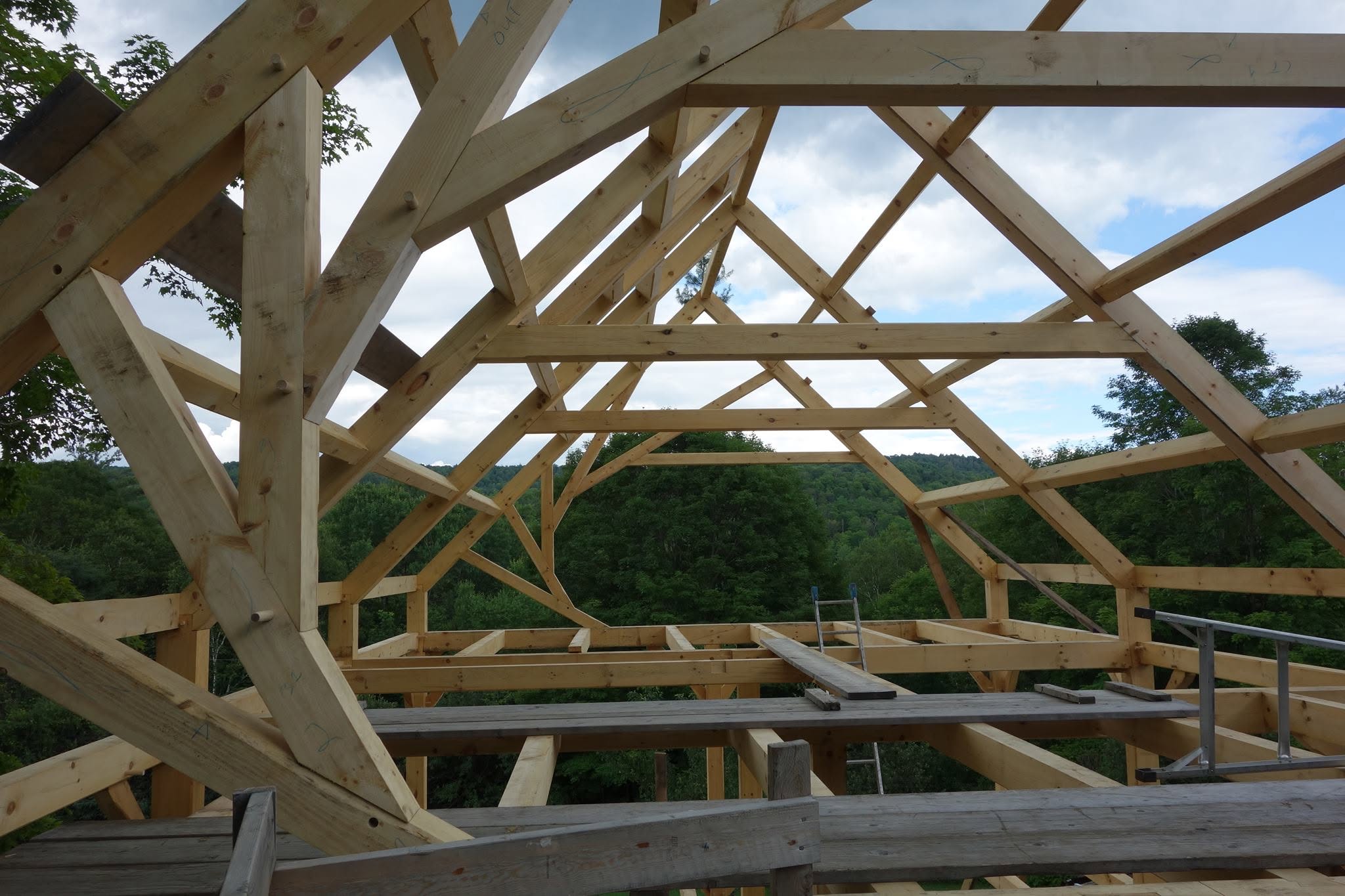 Signature timber frame building by Eastern River Post and Beam